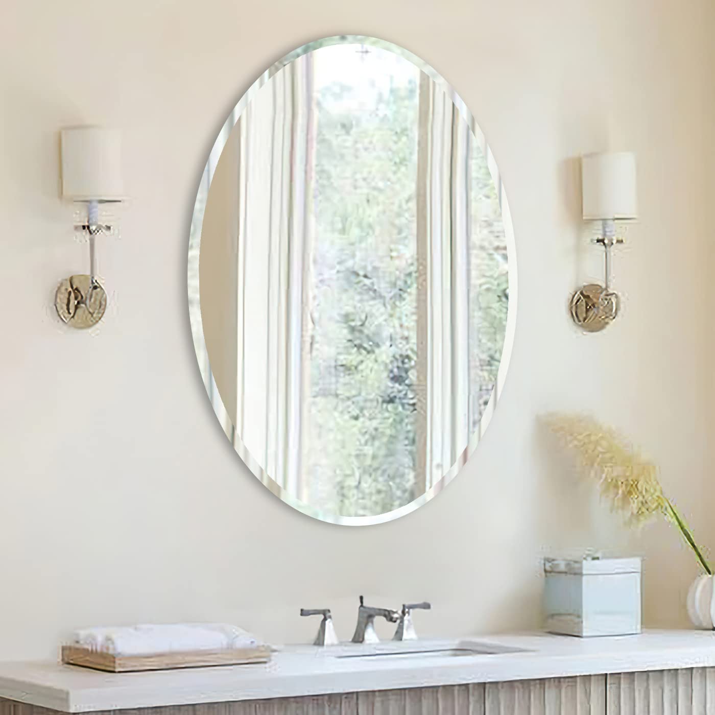 JACUKO Frameless Wall Mirror