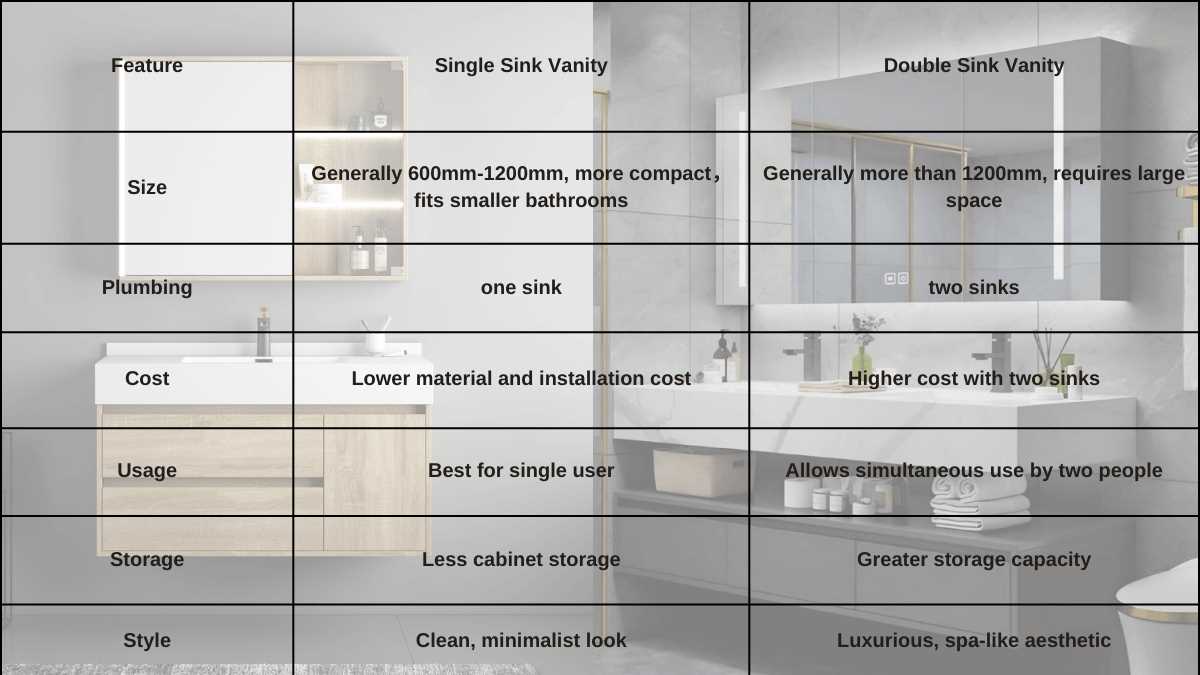 single vs double sink vanities comparison
