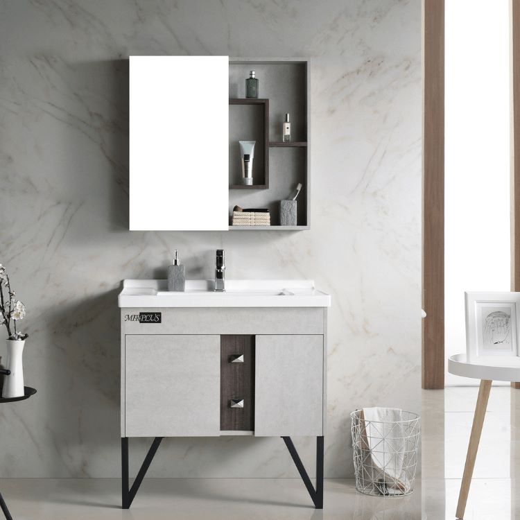 Floating Vanity vs Freestanding: modern led mirror luxurious rectangle freestanding vanity in large size