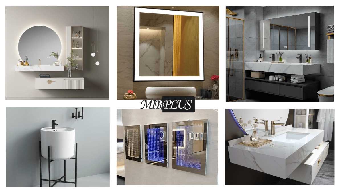 Mirplus bathroom mirror and mirror cabinets series.